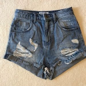 One Teaspoon high waisted jean shorts